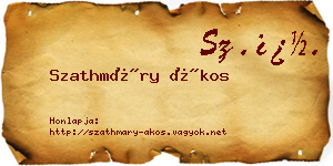 Szathmáry Ákos névjegykártya