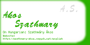 akos szathmary business card