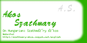 akos szathmary business card